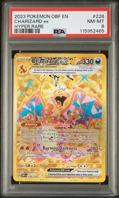 PSA 8 NM-MINT Charizard Ex #228 Pokemon Obf En-Obsidian Flames | eBay