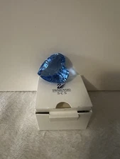 RARE 1997 Swarovski SCS Blue Crystal Heart Renewal Gift MIB