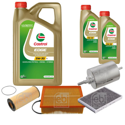 FEBI Inspektionspaket 7L Castrol EDGE Titanium FST 5W-30 LL für Audi A4