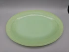 Vintage 1940s-60s Fire King “Jane Ray” Pattern Jadeite 12” Oval Platter