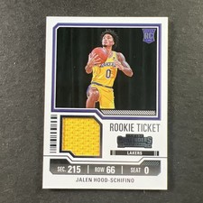 2023-24 Panini Contenders - Rookie Ticket Swatches Jalen Hood-Schifino #RTS-JHS