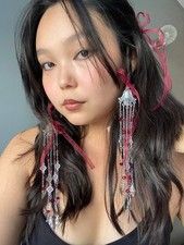 Ethnic Chain Hair Jewelry Beaded Drops Boho Gypsy Tribal Headpiece Hairpiece