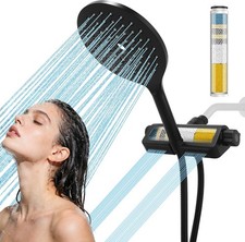 Handheld Shower Head with Filter High Pressure 2-in-1 Dual Spa System 7.5"