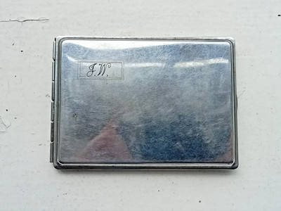 Vintage 1947 Colibri Zigarettenetui graviert für ''J.W.''