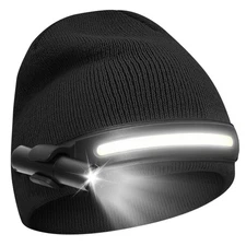 Rotibox Headlamp Beanie with Light Camping Accessories Gear Head Light Flashl...