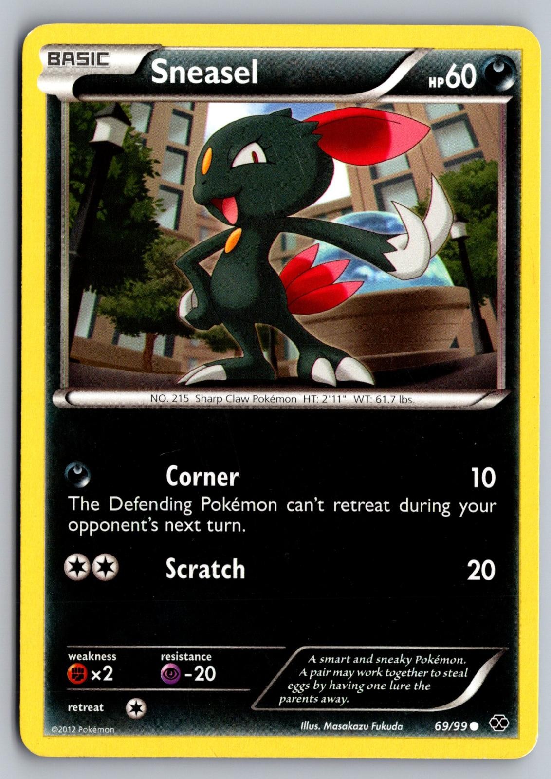 Sneasel 69/99 Common Next Destinies Pokemon Moderately Played