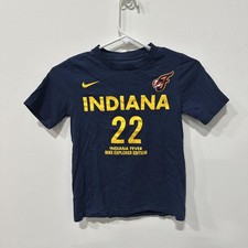 Indiana Fever Shirt Boys Small 8 Blue WNBA Basketball Nike Clark 22 Tee