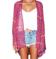 Show Me Your Mumu Beaux Beaux Aztec Boho Kimono Duster Cover Up Size Small