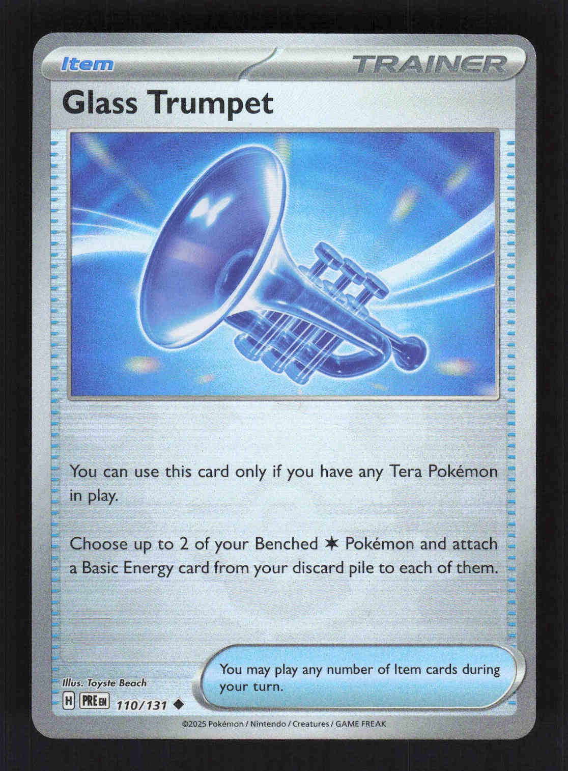 Glass Trumpet (Poke Ball Pattern) Uncommon SV: Prismatic Evolutions 110/131 NM