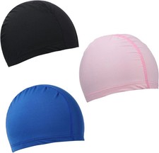 3 gorros de nataci n el sticos, gorros de ba o unisex.