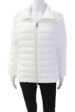 Save The Duck Womens Full Zipper Mock Neck Pu...