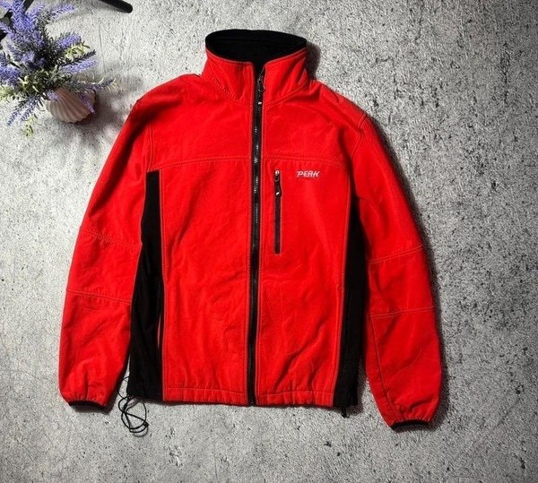 Men Peak Performance Jacket Red Fleece M