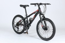 Image of 20" Kids Mountain Bike Front Rear Disc Brake Shock Absorbing Bicycle Boys Girls