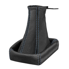 Schaltsack für Opel Zafira A Schaltmanschette 100% echtes Leder Schwarz Blau