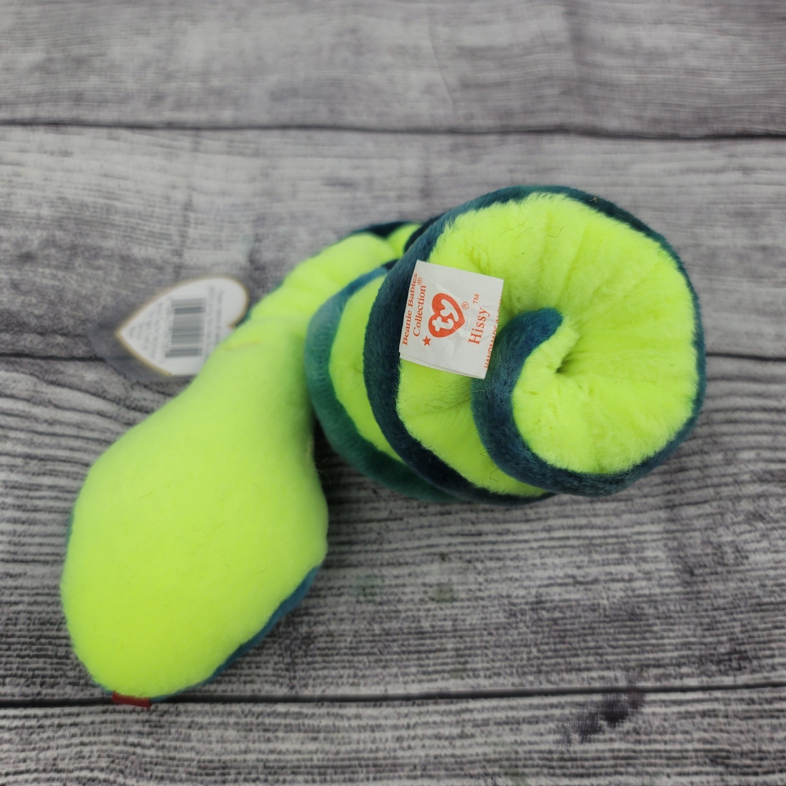 TY Beanie Baby - Hissy the Snake Vintage 1997 Tags Attached