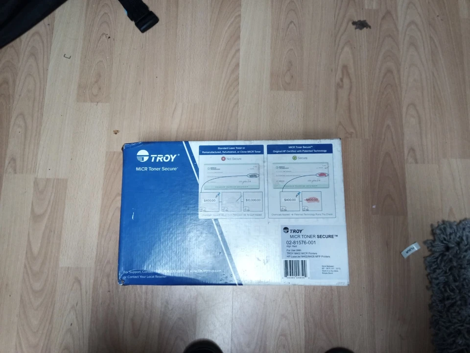 Tóner Troy MICR seguro resistente al fraude 02-81576-001 uso con impresora multifunción Troy M402/M426 Foto 2 de 4