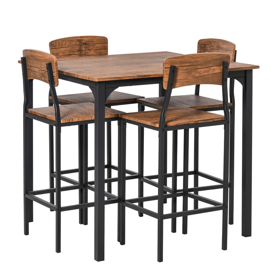 Pentacle Apartment Breakfast Nook Bar Seaters w/300 LB Capacity & Steel Frame - Image 4 of 4