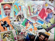 Football Card Lot - 5000 Assorted w/Stars & Rookies 1970s - 2000s - NrMt