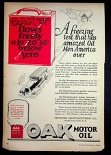 Frontier MFG Co. North Tonawanda NY Ad 1925 Oak Motor Oil Petroleum Iron Works