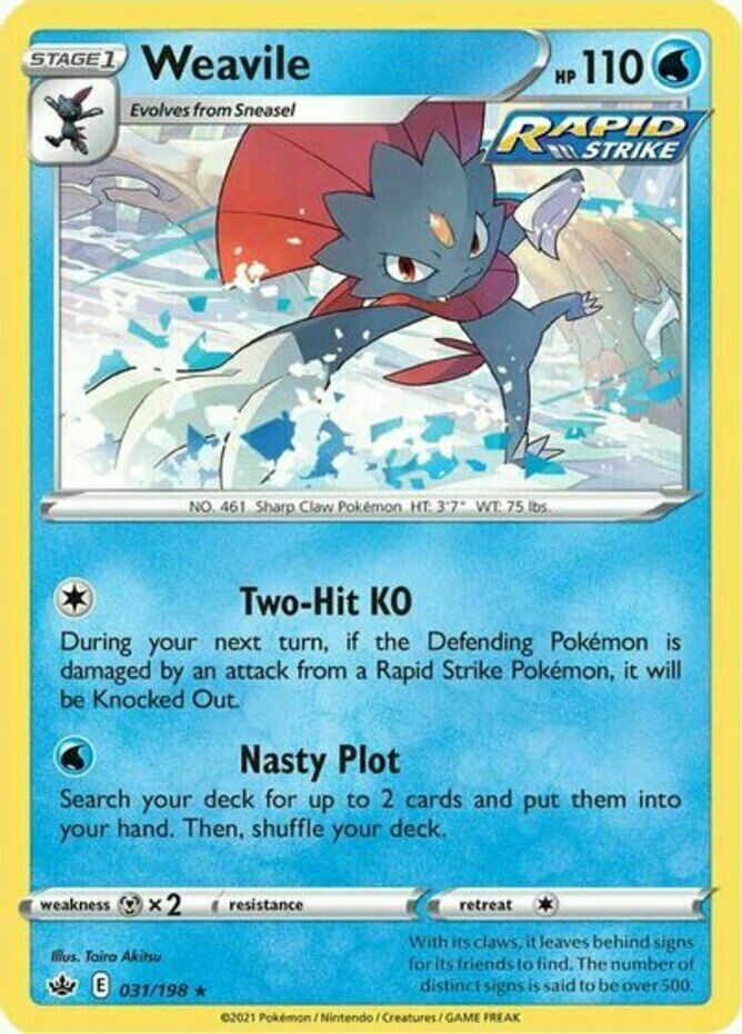 weavile pokemon card price 2023 Paldea Evolved # 134 Set Foil Rare  Collectible Craze America Pokmon Hit Points90 HP Form Weavile (Cosmos Holo) 021 -
