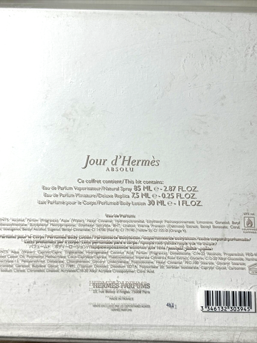 Jour D'Hermes Absolu by Hermes for Women - 3 Pc Gift Set - NEW IN