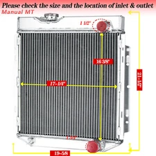 3 Row Aluminum Radiator For 1965-1966 Ford Mustang/60-65 Falcon Ranchero Comet
