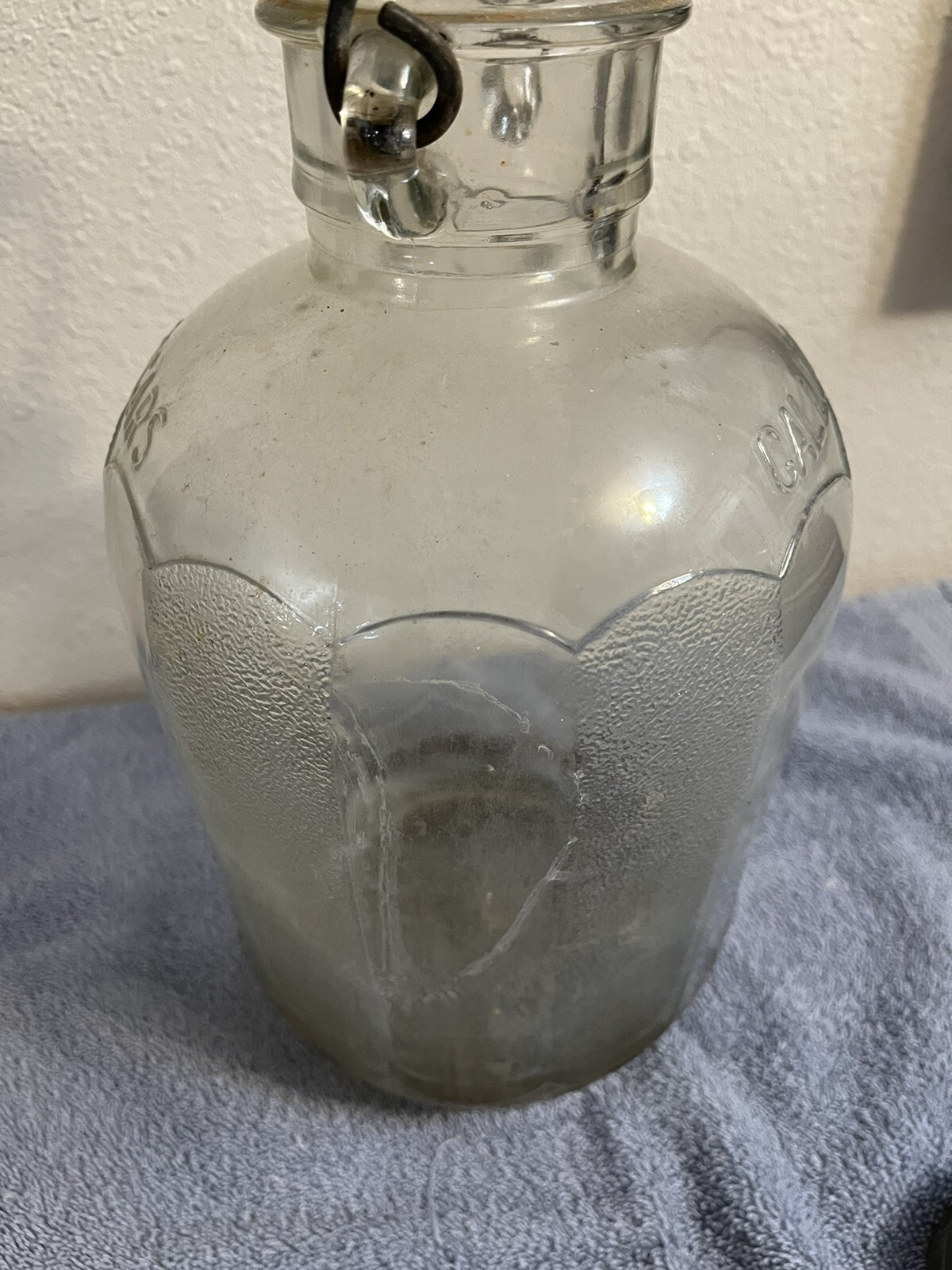 Vintage Speas Vinegar Embossed USAVIT JAR Gallon Jug With Cap