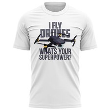 Mens I Fly Drones Whats Your Superpower T Shirt Funny Drone Video Gifts Tech Tee