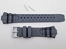16mm black polyurethane PU watch band fits Citizen Aqualand JP1060-01 AL0050-06