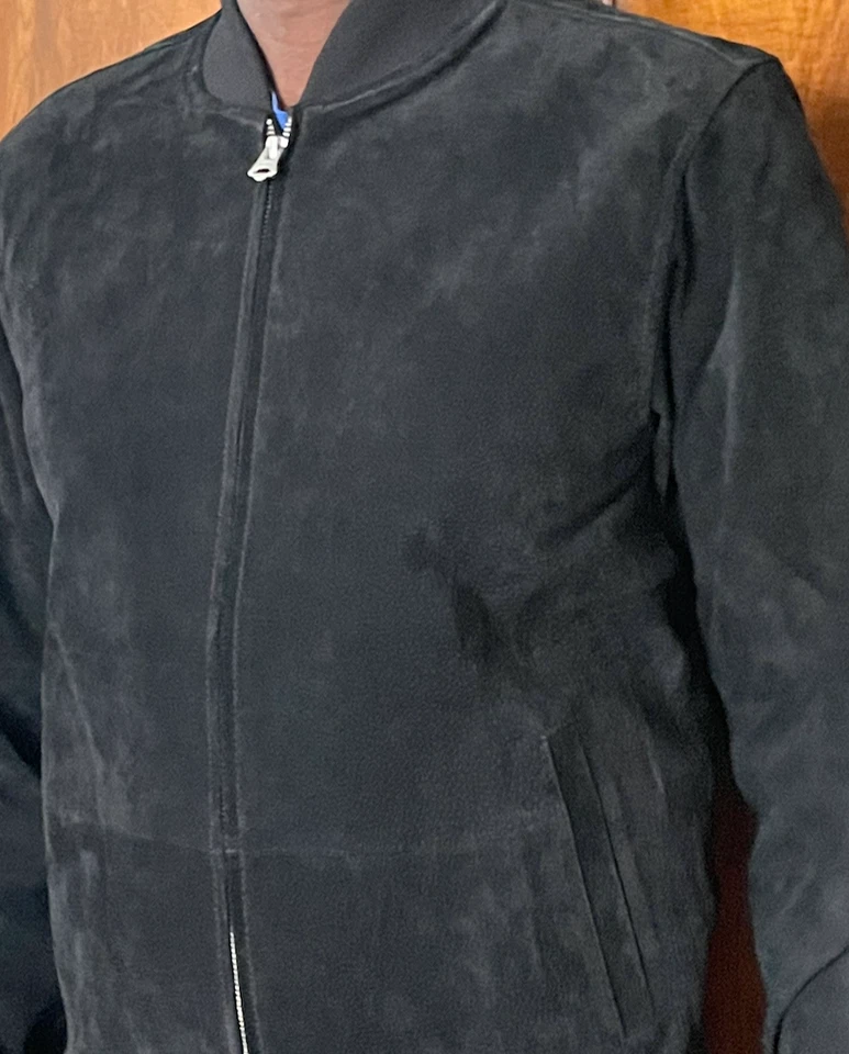 Obey Clifton Suede Jacket Midnight S - Image 2 of 4