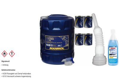 20L MANNOL Motoröl SAE 10W-40 DIESEL EXTRA inkl. Auslaufhahn Schlauch Reiniger