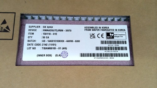 Hynix 16GB 1Rx8 PC4-3200 ECC (HMAA2GU7CJR8N-XNT0) - Picture 2 of 4