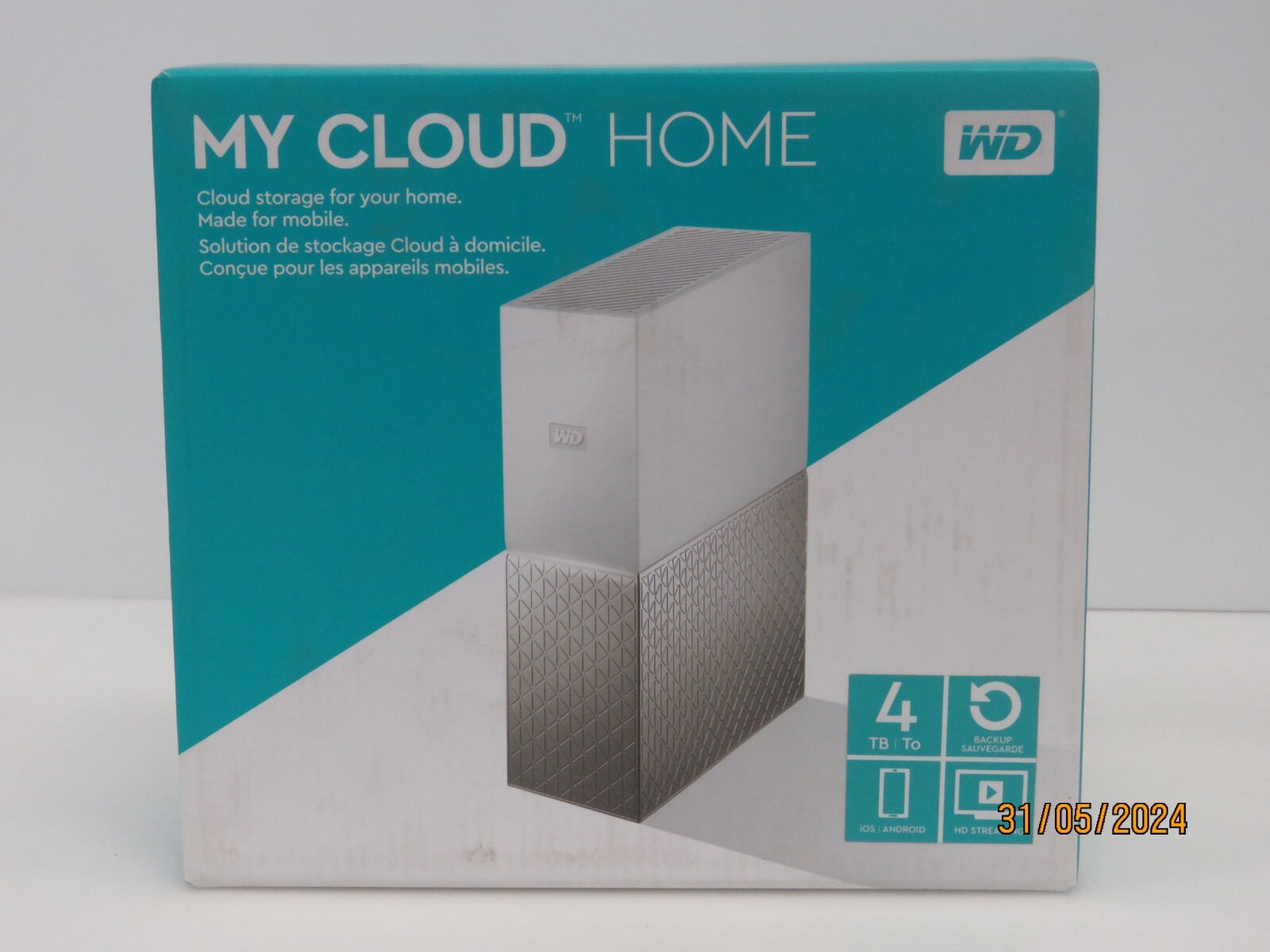 Disco duro externo WD My Cloud Home 4 TB Duo de almacenamiento personal en la nube de 3,5""