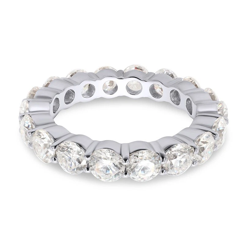 Anillo Banda de Eternidad Diamantes Cultivados en Laboratorio Autenticado GIA 1 CT-8 CT Oro 14K G VS2 Foto 4 de 4