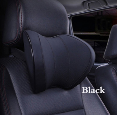 PU Leather Car Seat Headrest Pillow Travel Pillow Neck Support Cushion Sleeping