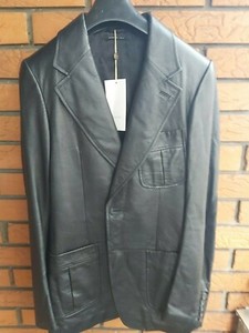 gucci leather blazer