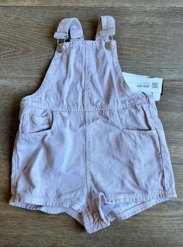 NEW Zara Girls Light Purple Denim Overalls Sz 4-5
