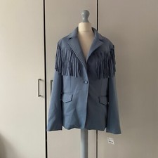 Blank Nyc X Free People Show Stopper Fringe Shoulder Blazer Jacket Size Xs
