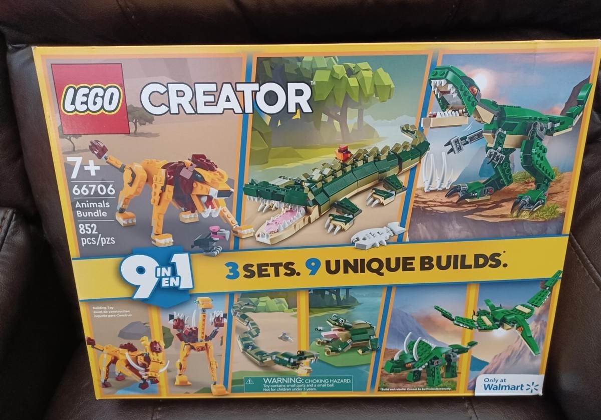 NEW~LEGO 66706~CREATOR ANIMALS BUNDLE 9 in 1~3 sets~852 pcs~Sealed