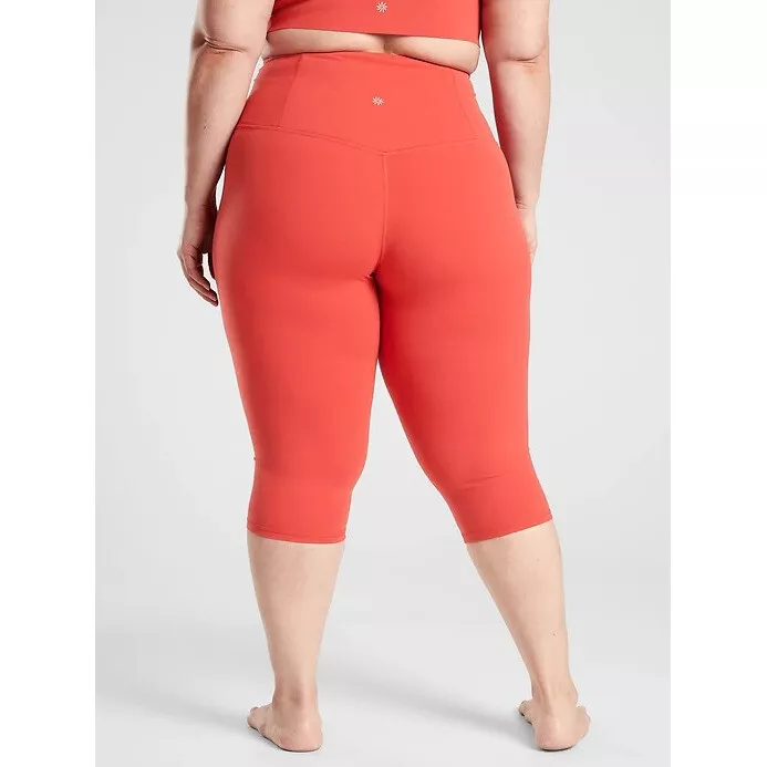 NWT Womens Plus Size 1X Athleta Lychee Red Ultra High Rise Elation