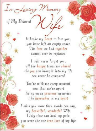 Memorial graveside card Mum Dad Sister remembrance plastic coated waterproof - Picture 33 of 35