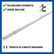 Bilanciere 28mm palestra asta per pesi dischi dritto acciaio cromato 150cm 220cm