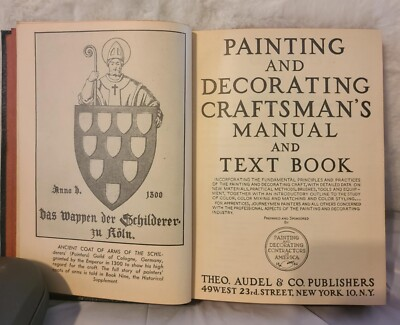 #ad Craftsman#x27;s Manual TextBook 1949 First Ed Painting amp; Decorating with color wheel $17.79