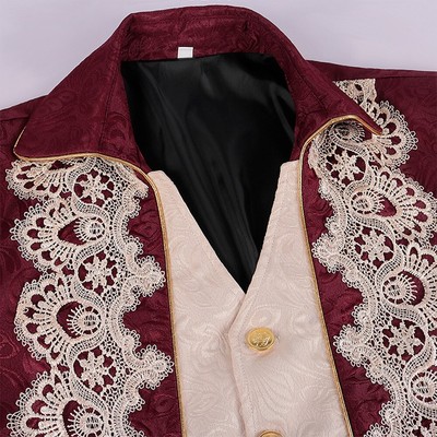 Jacke Gotisch Jahrgang Kostüm Lila Mittelalterlicher Kantel Männer Uniform