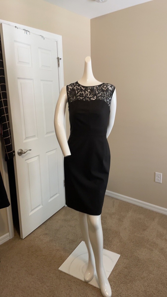 pencil dress with lace top Vintage Diva Laurelle Lace Pencil Dress in Black