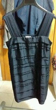 Gently Worn H&M Shop Navy madewell Tiered Panel Dress Top Sz EUR 38, US 8 uniqlo