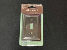 Allen  Roth Cosgrove Toggle Switch Wall Plate Dark Oil Rubbed Bronze, NEW