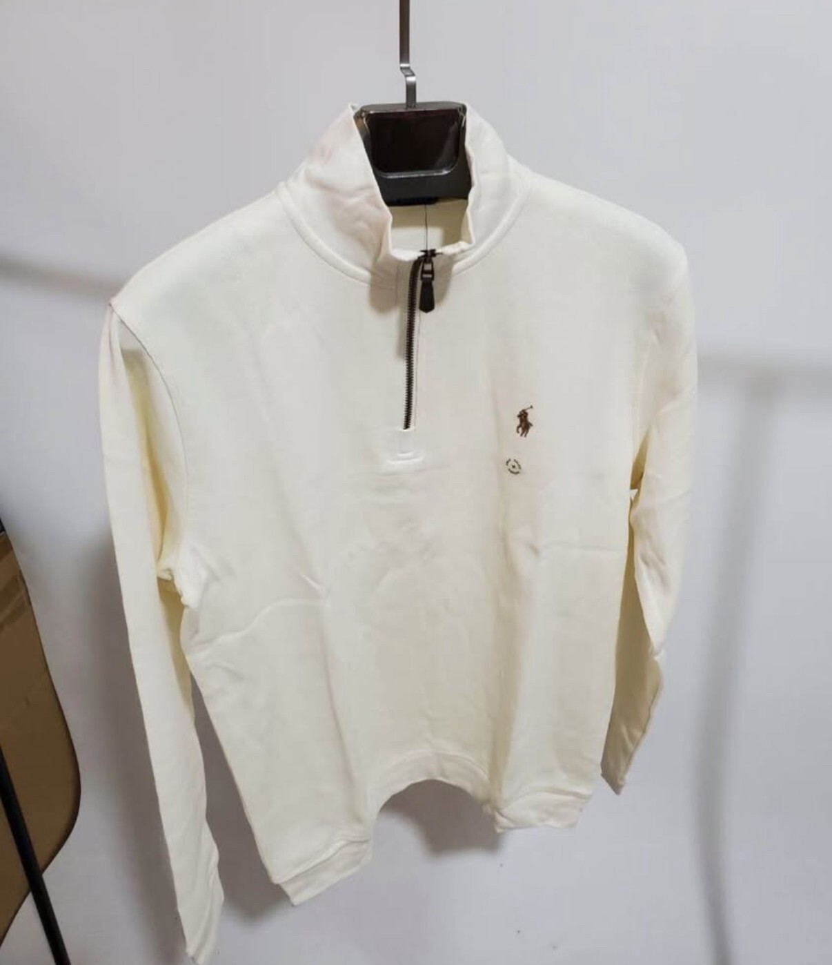 PoloRalphLaurenBeigeQuarterZipSweaterMen'ssizeMedium