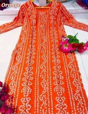 orange women kurta jaipuri kurta code 12