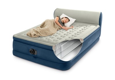 18'' Mattress Height Headboard Dura-Beam Deluxe Raised Air Bed Mattress
